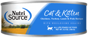 NutriSource - Chat & Chaton Pâté de Poulet, Dinde, Agneau et Poisson - Nourriture Humide pour Chats