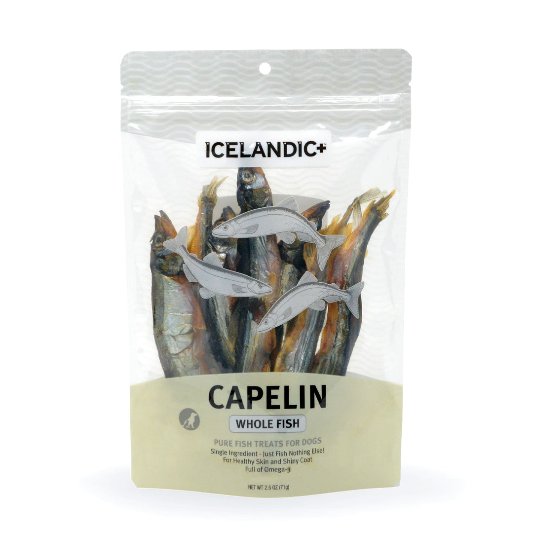 Icelandic+ Capelan Entier - Gâteries Séchéess à l'Air pour Chiens