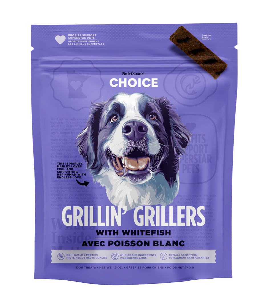 NutriSource Grillin' Grillers - Poisson Gâteries Tendres pour Chiens
