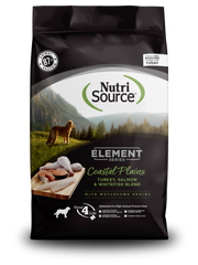 NutriSource Element Series - Chien Costal Plains Dinde, Saumon et Poisson Blanc avec Grains Anciens - Nourriture Sèche pour Chiens