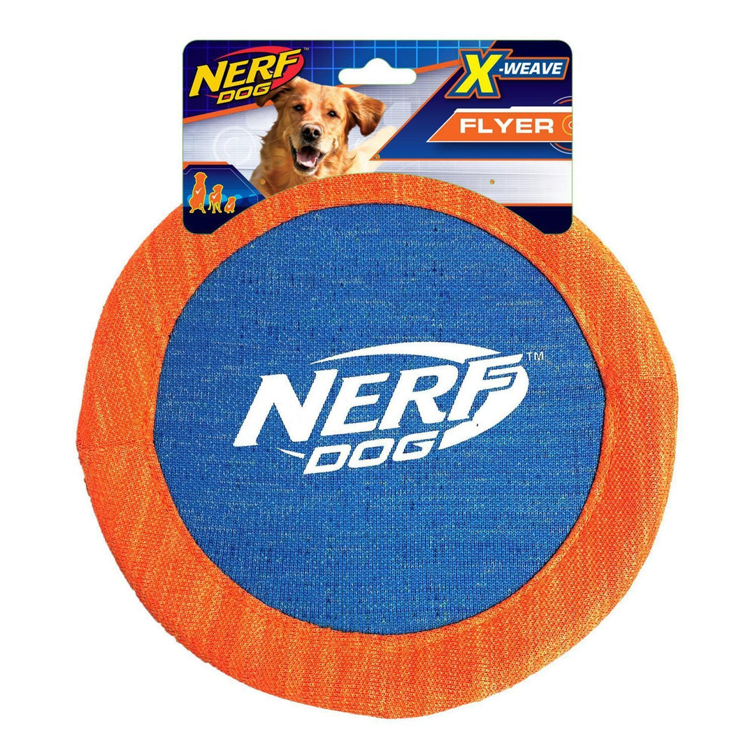 Nerf Dog - Jouet Disque Volant en TPR Tissé pour Chiens, 25 cm