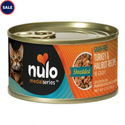 Nulo Freestyle - Chat & Chaton Dinde et Flétan Éffilochés en Sauce - Nourriture Humide Sans Grains pour Chats