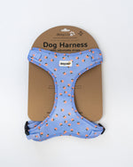 Voir l’image dans la galerie, DEXYPAWS Harnais Néoprène Motifs Mandarines M Bleu Ciel
