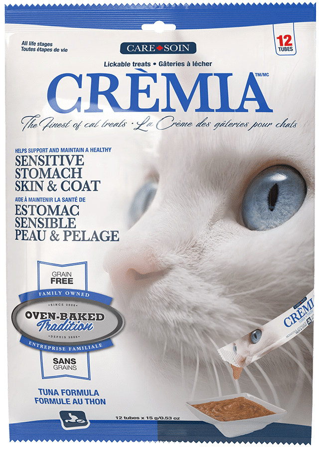 Oven-Baked Tradition Crèmia - Estomac Sensible Peau & Pelage Thon - Gâteries à Lécher Sans Grains pour Chats