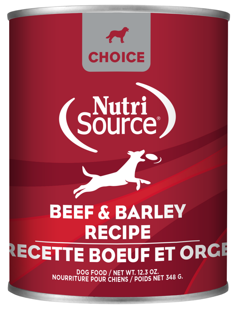 NutriSource Choice - Chien Pâté Boeuf et Orge - Nourriture Humide pour Chiens