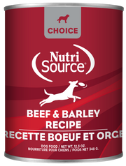 NutriSource Choice - Chien Pâté Boeuf et Orge - Nourriture Humide pour Chiens