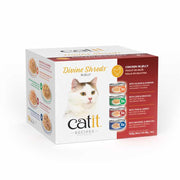 Catit Divine Shreds - Chat Assortiment au Poulet en Gelée - Multipack de 12 x 85 g - Nourriture Humide Sans Grains pour Chats