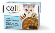 Catit Cuisine - Chat Adulte Ragoût avec Fruits de Mer et Citrouille - Nourriture Humide Sans Grains pour Chats en Tetra Pak