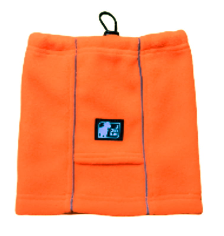 CHIEN BLANC Cache Cou Orange S