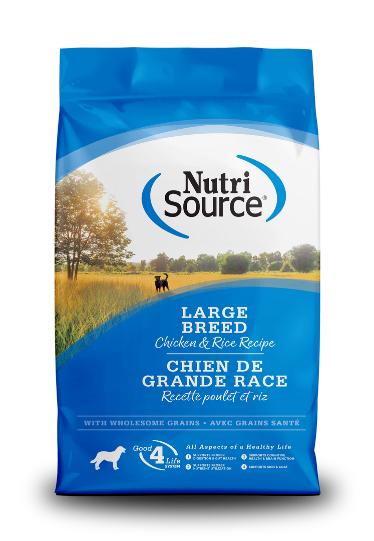 NutriSource - Chien Grande Race - Poulet et Riz - Nourriture Sèche pour Chiens