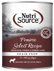 NutriSource - Chien Pâté de Canard, Dinde et Foie de Dinde (Prairie Select) - Nourriture Humide Sans Grains pour Chiens