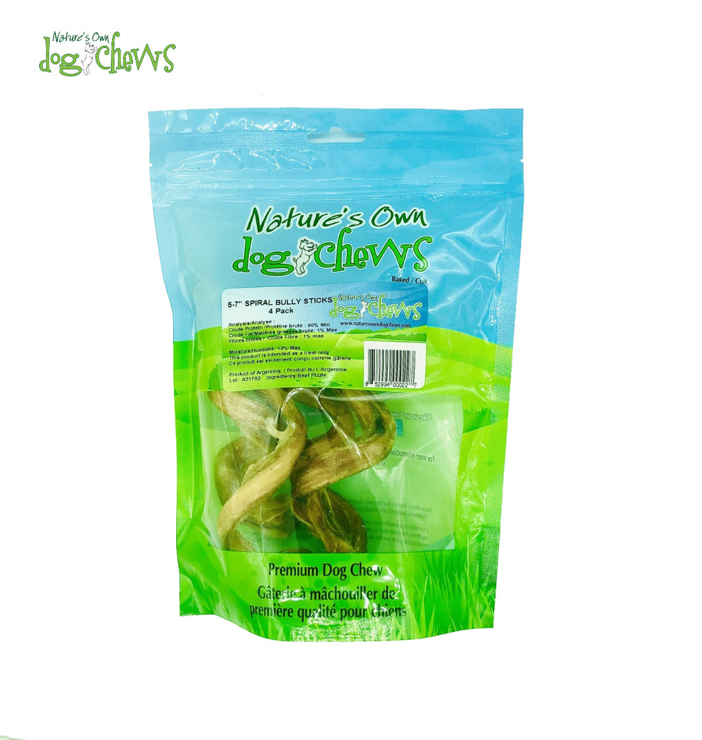 Nature's Own - Mix de Bâtons de Boeuf Angus en Spirale 5-7” - Gâteries Naturelles pour Chiens