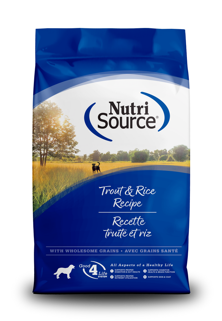 NutriSource - Chien Adulte Truite et Riz - Nourriture Sèche pour Chiens