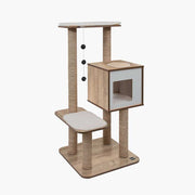 Catit Vesper - Arbre à Chat - Meuble V-High Base en Bois (56 x 56 x 121.5 cm)