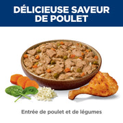 Hill's Science Diet - Chien Adulte Estomac et Peau Sensible Entrée de Poulet et Légumes - Nourriture Humide pour Chiens