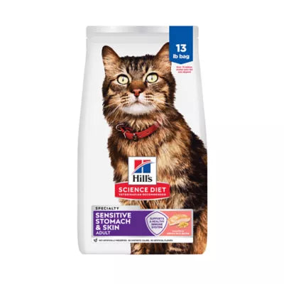 Hill's Science Diet - Chat Estomac et Peau Sensible Saumon et Riz Brun - Nourriture Sèche pour Chats