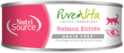 NutriSource PureVita - Chat Pâté de Saumon à Ingrédients Limités - Nourriture Humide Sans Grains pour Chats