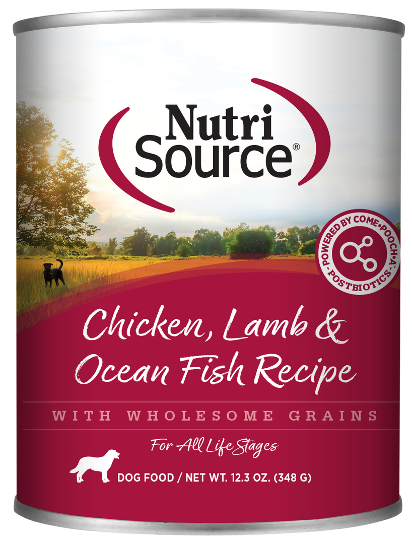 NutriSource - Chien Pâté de Poulet, Agneau et Poisson de Mer - Nourriture Humide pour Chiens