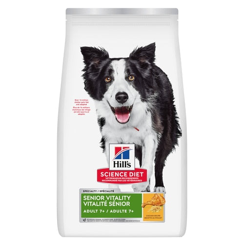 Hill's Science Diet - Vitalité Seniors, Poulet et Riz - Nourriture Sèche pour Chiens Adultes 7+ Ans