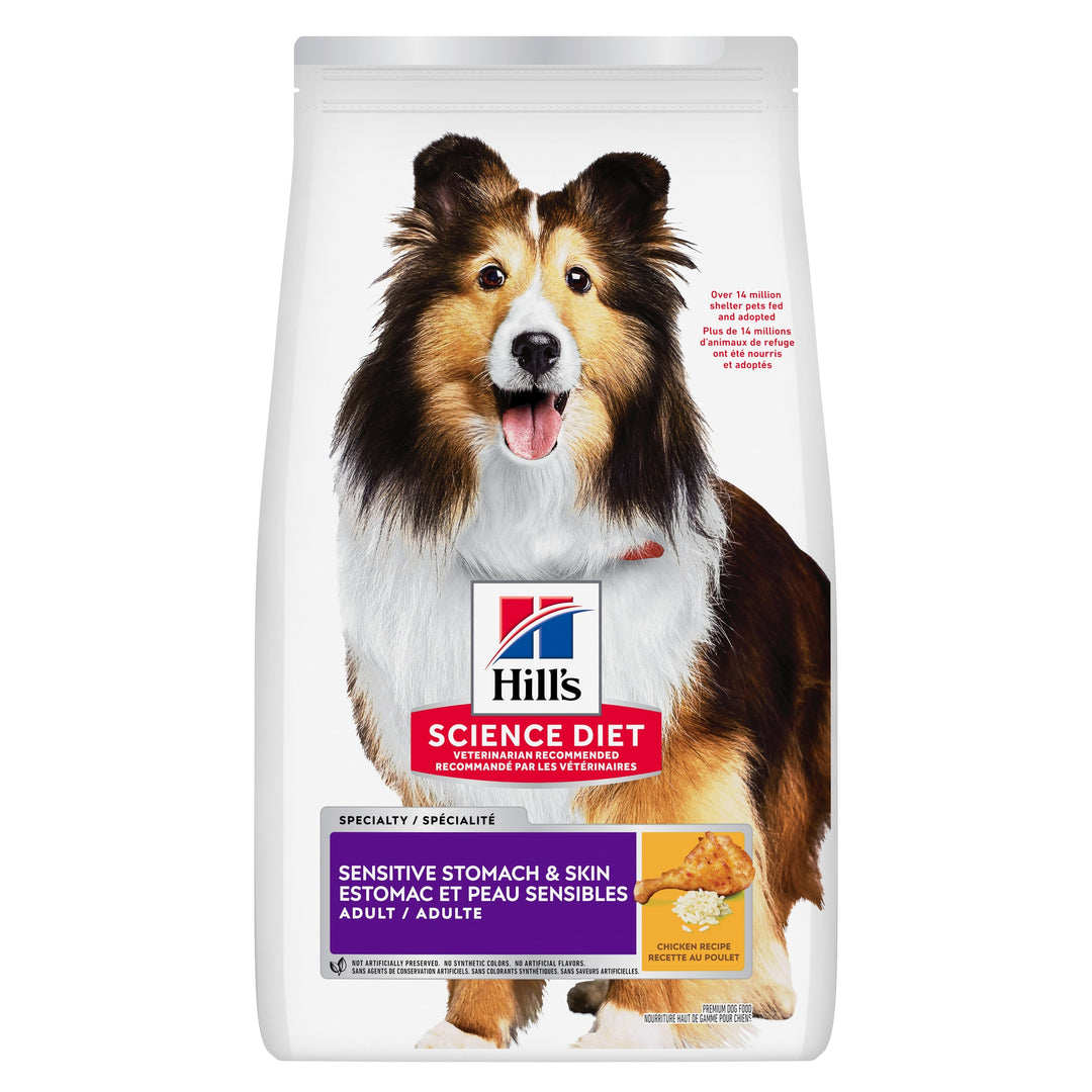 Hill's Science Diet - Estomac et Peau Sensibles, Poulet - Nourriture Sèche pour Chiens Adultes