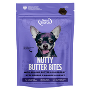 NutriSource Nutty Butter Bites - Beurre d'Amande et Bleuet - Gâteries Sans Grains pour Chiens