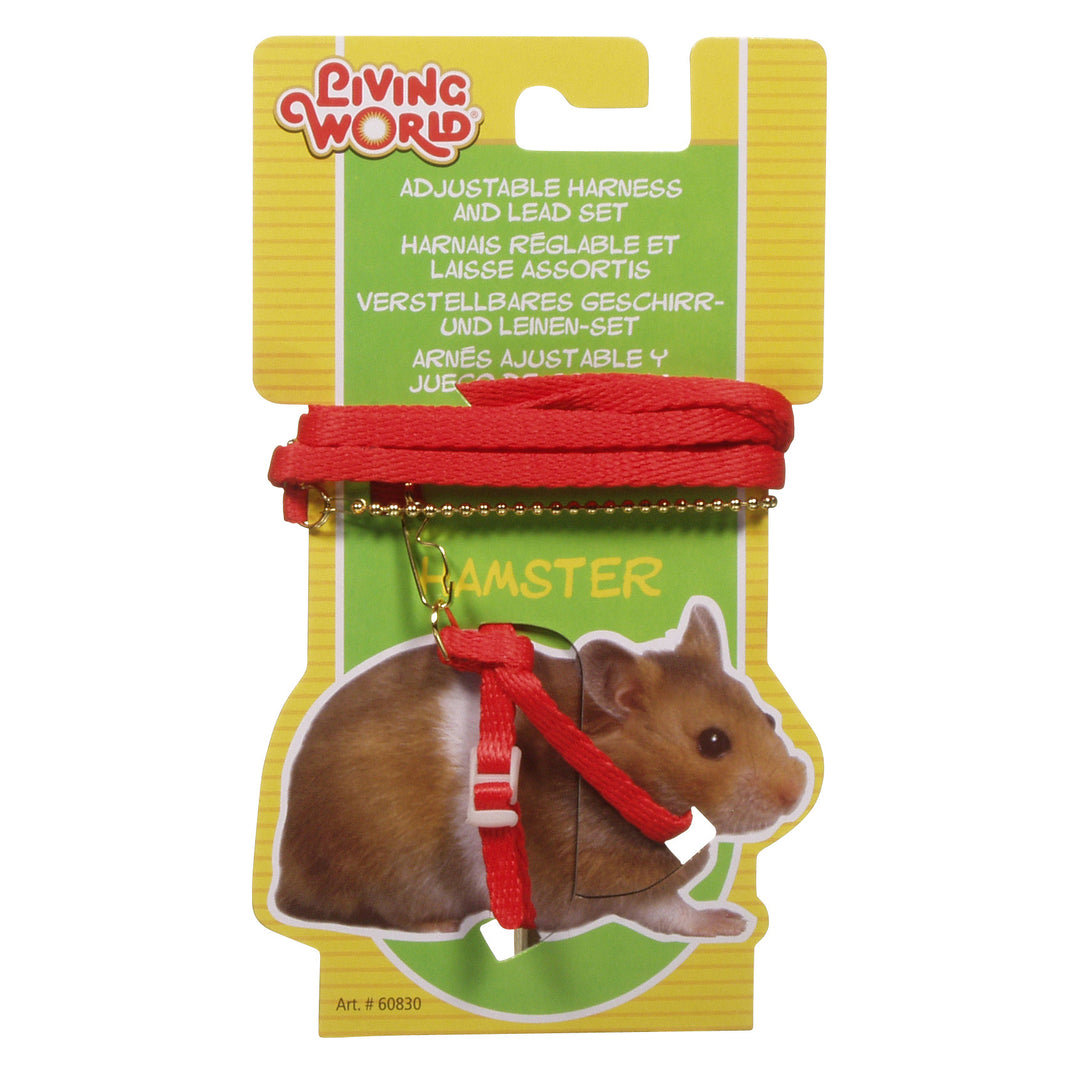 *LW Laisse 30" & Harnais Hamster Rouge