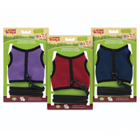 LW Laisse & Harnais Asst. Couleurs L pour Petits Animaux