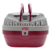 LW Cage de Transport Rouge L pour Petits Animaux