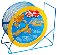 LW Jouet Rongeur Roue d'Exercise De Luxe Métal 9" Bleue