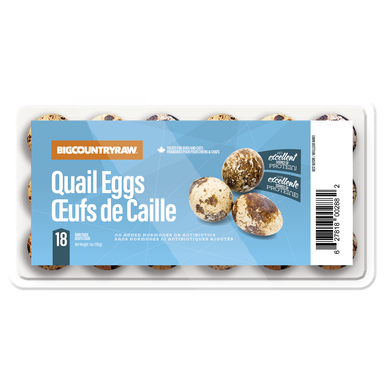 Big Country Raw - Oeufs de Caille - Gâteries Crues Congelées pour Chiens