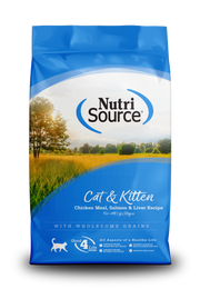 NutriSource - Chat & Chaton Poulet, Saumon et Foie - Nourriture Sèche pour Chats