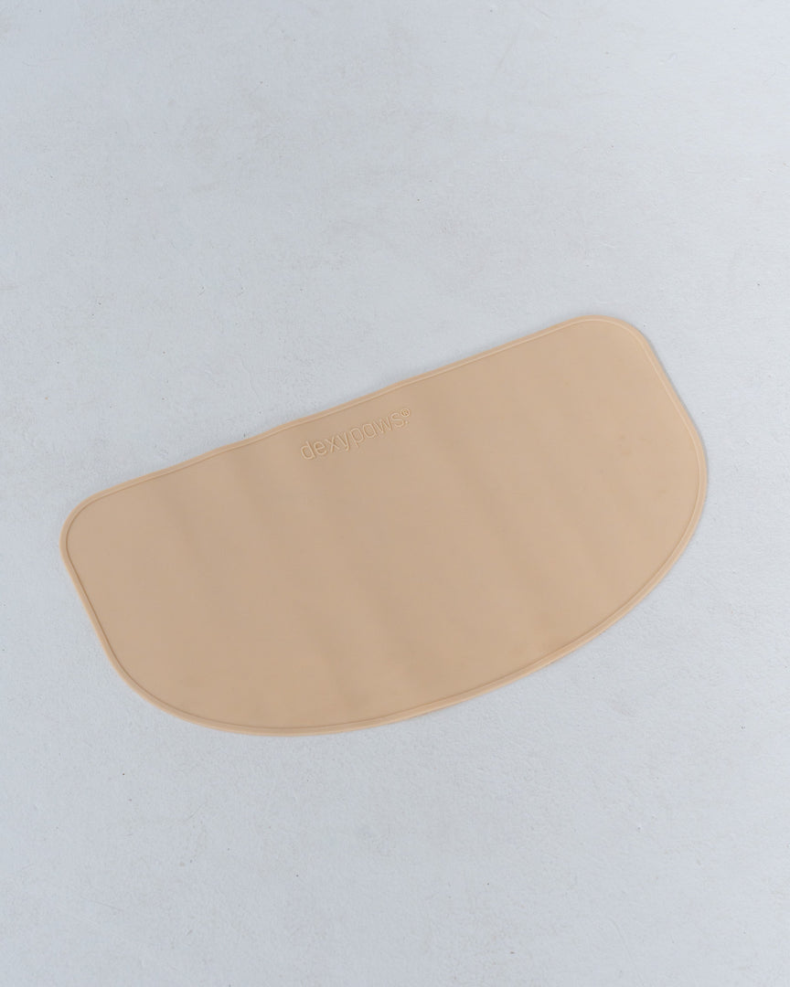 DEXYPAWS Tapis en Silicone pour Bols Beige Naturel