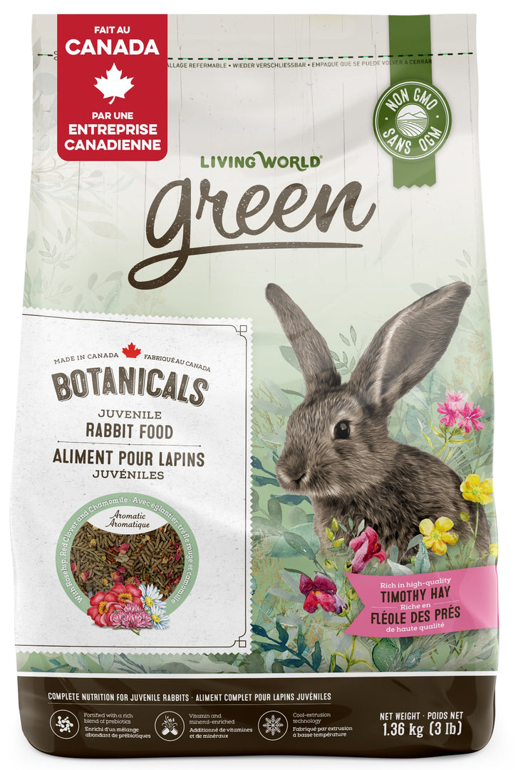 Living World Green - Granulés Botanicals pour Jeunes Lapins - Nourriture pour Lapins