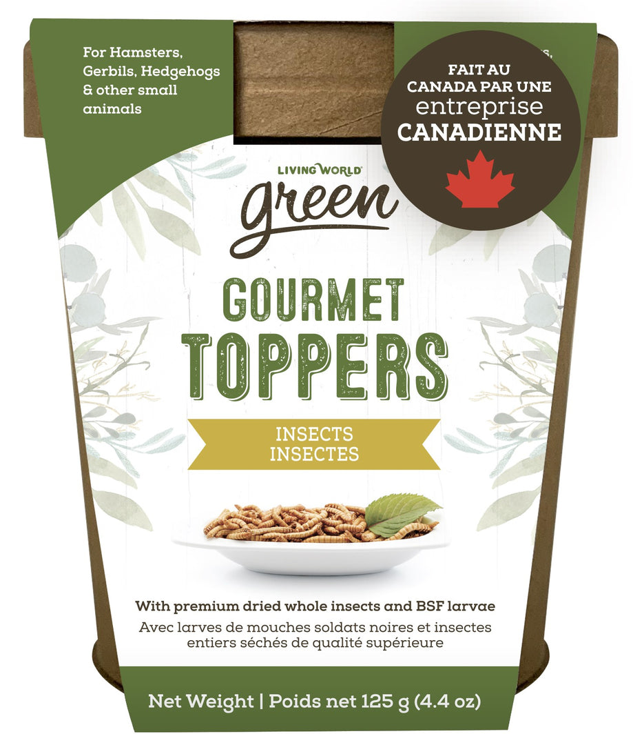 Living World Green - Gourmet Toppers aux Insectes - Gâteries pour Rongeurs
