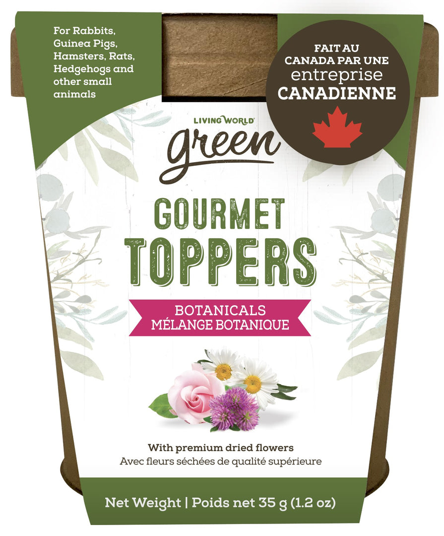 Living World Green - Gourmet Toppers Mélange Botanique - Gâteries pour Rongeurs