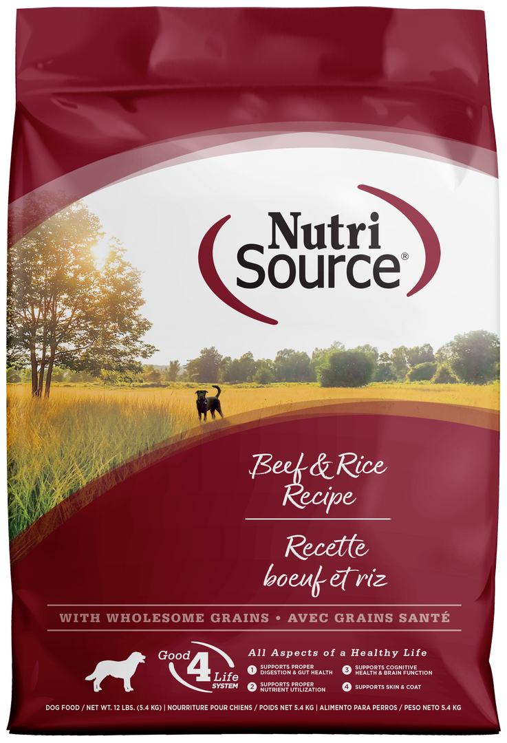 NutriSource - Chien Adulte Boeuf et Riz - Nourriture Sèche pour Chiens