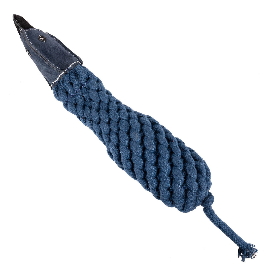 Shedrow K9- Jouet Geai Bleu en Corde avec Bouteille d'Eau pour Chiens, 17"