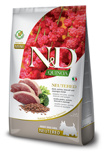 Voir l’image dans la galerie, Famina N&amp;D Quinoa - Stérilisé, Canard - Nourriture Sèche Sans Grains pour Chiens Petites Races