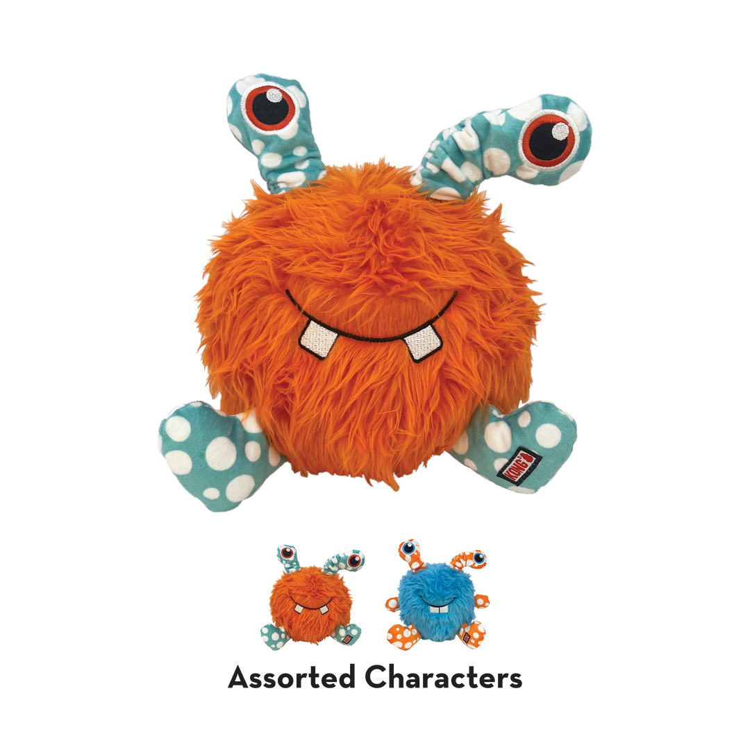 Kong - Whipples - Jouet Interactif en Peluche avec Couineur pour Chiens