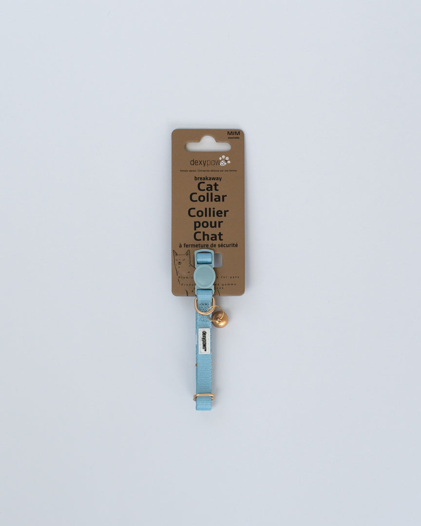 DEXYPAWS Chat Collier Polyester S Bleu Ciel