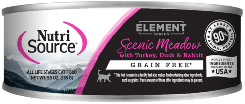 NutriSource Element Series - Chat "Scenic Meadow" Pâté de Dinde, Canard et Lapin - Nourriture Humide Sans Grains pour Chats