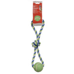 Voir l’image dans la galerie, Dogit - Boucles en Corde de Coton avec 2 Balles de Tennis 46 cm - Jouet Interactif à Mâcher pour Chiens