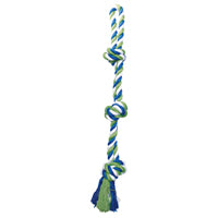 Dogit - Corde de Coton à 3 Noeuds 71 cm - Jouet Interactif à Mâcher pour Chiens