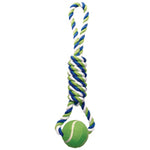 Voir l’image dans la galerie, Dogit - Corde de Coton en Spirale avec Balle de Tennis 46 cm - Jouet Interactif à Mâcher pour Chiens