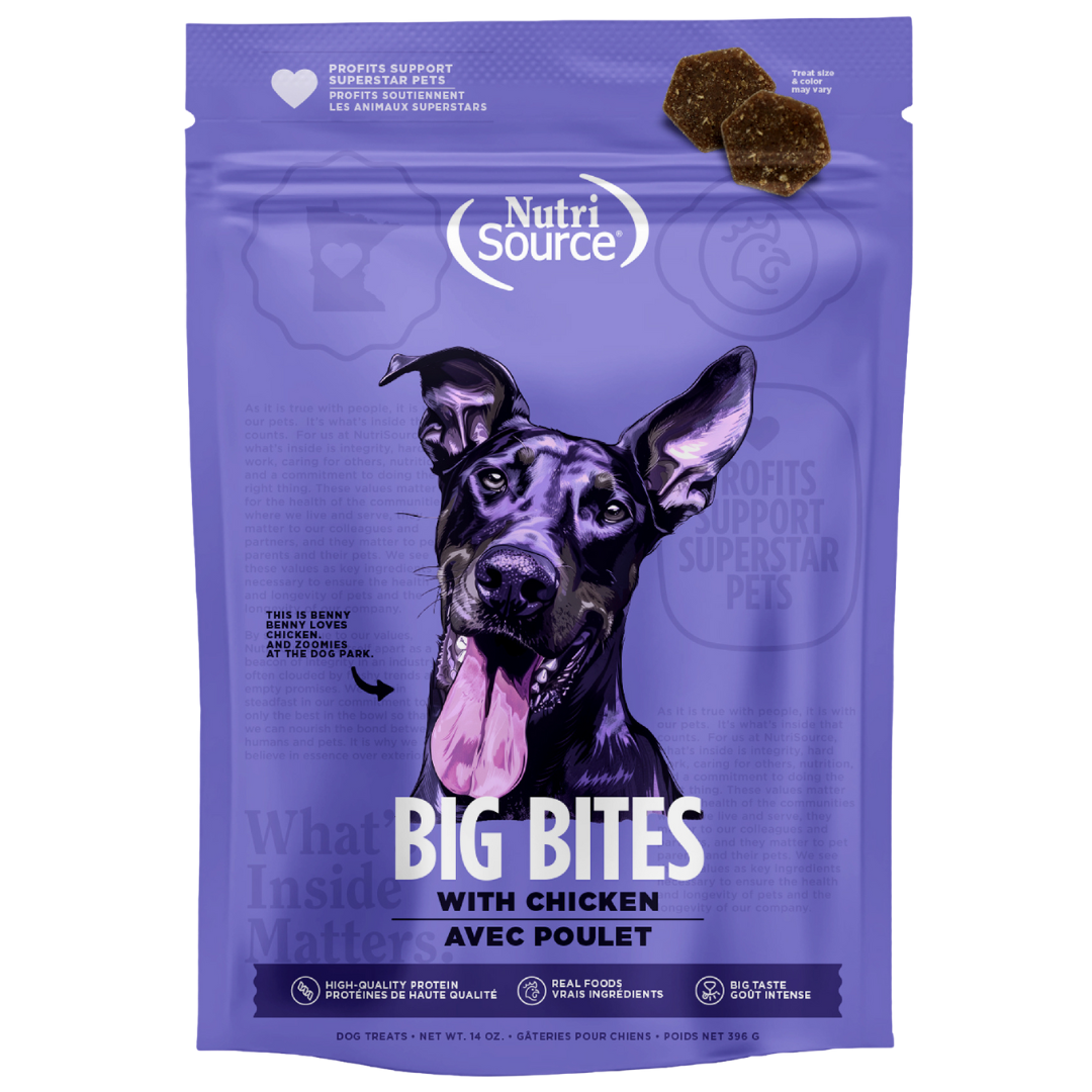 NutriSource - Grosses Bouchées de Poulet - Gâteries d'Entraînement pour Chiens