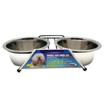 Voir l’image dans la galerie, Dogit - Ensemble de 2 Bols en Acier Inoxydable avec Support - Bols pour Chiens