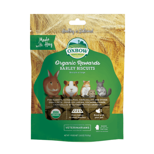 Oxbow - Biscuits à l'Orge Biologiques - Gâteries pour Rongeurs