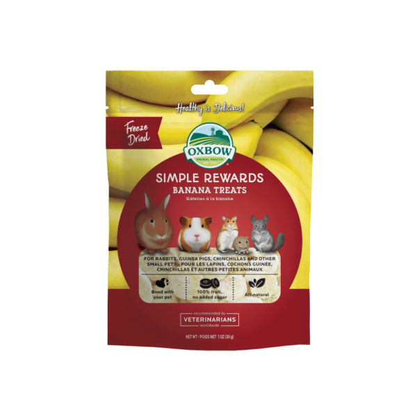 Oxbow Simple Rewards - Banane Lyophilisée - Gâteries pour Rongeurs