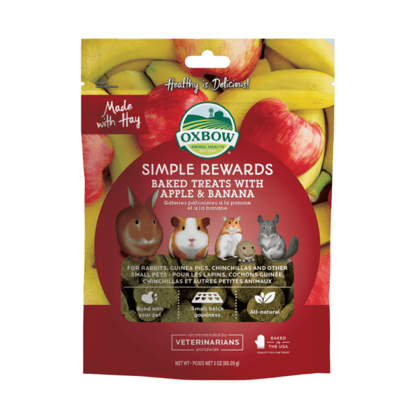 Oxbow Simple Rewards - Pomme et Banane - Gâteries pour Rongeurs