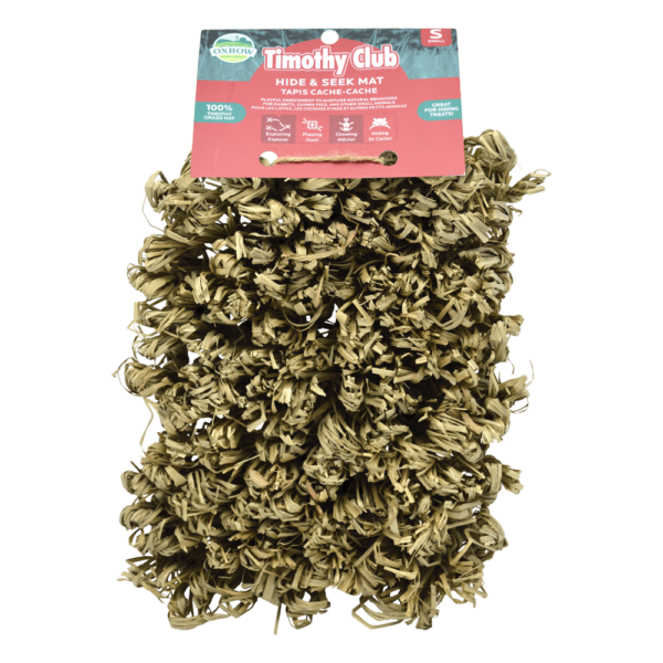 Oxbow Timothy Club - Tapis Cache-Cache en Foin Timothy - Jouet de Fourragement pour Rongeurs